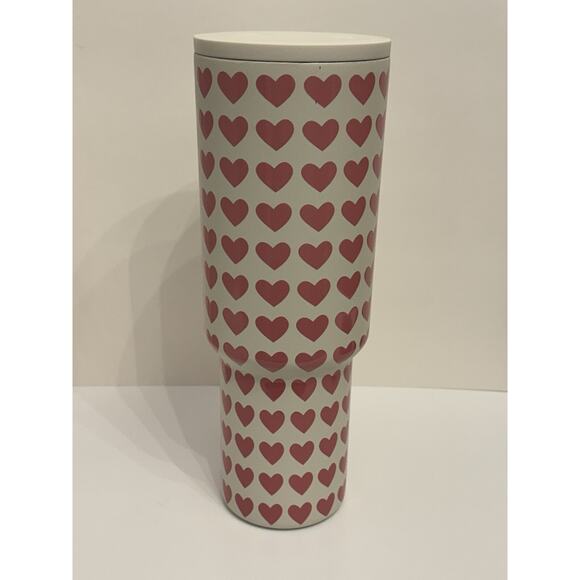 Simple Modern 40 oz Trek Tumbler Pink Hearts On White - Picture 7 of 7